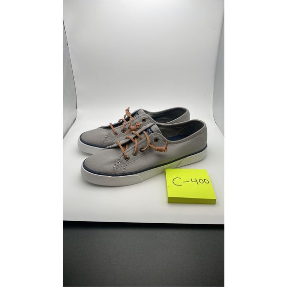 SPERRY ⛵️Women Sneaker SIZE 8 GREY/NAVY BLUE - Picture 2 of 5